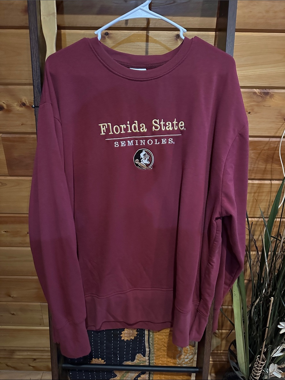 Champion Florida State Seminoles Burgundy Crewneck Sweatshirt